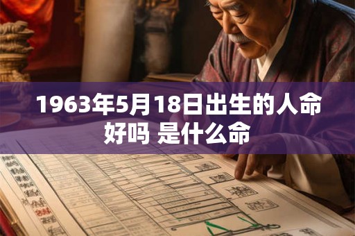 1963年5月18日出生的人命好吗 是什么命