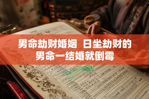 男命劫财婚姻  日坐劫财的男命一结婚就倒霉