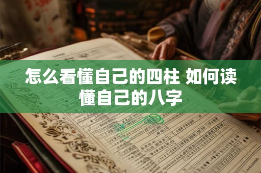 怎么看懂自己的四柱 如何读懂自己的八字