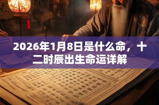 2026年1月8日是什么命，十二时辰出生命运详解