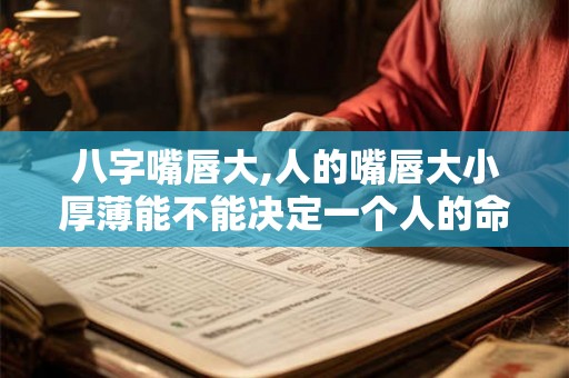 八字嘴唇大,人的嘴唇大小厚薄能不能决定一个人的命运 ？