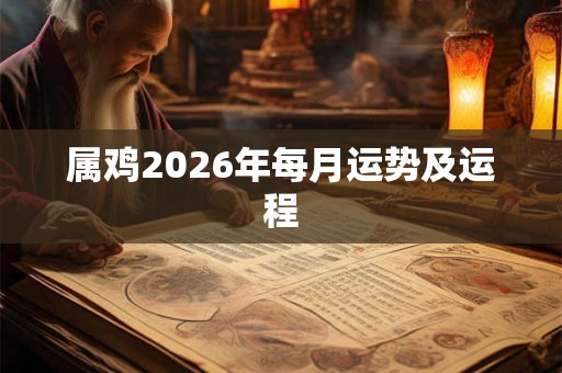 属鸡2026年每月运势及运程