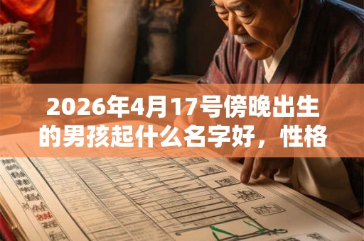 2026年4月17号傍晚出生的男孩起什么名字好，性格怎么样？