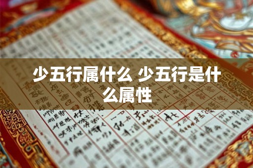 少五行属什么 少五行是什么属性