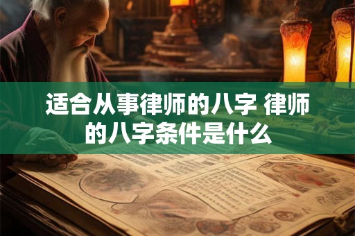 适合从事律师的八字 律师的八字条件是什么 适合从事律师的八字 律师的八字条件是什么