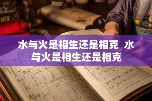 水与火是相生还是相克 水与火是相生还是相克 水与火是相生还是相克 水与火是相生还是相克