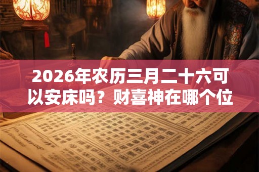 2026年农历三月二十六可以安床吗？财喜神在哪个位置？