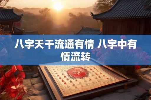 八字天干流通有情 八字中有情流转 八字天干流通有情 八字中有情流转