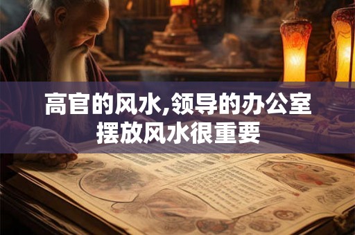 高官的风水,领导的办公室摆放风水很重要