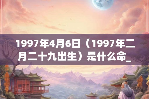 1997年4月6日（1997年二月二十九出生）是什么命_命运如何