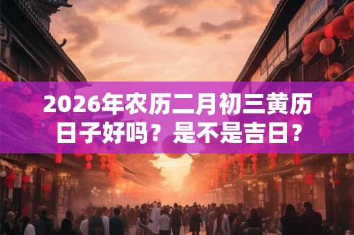 2026年农历二月初三黄历日子好吗？是不是吉日？