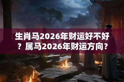 生肖马2026年财运好不好？属马2026年财运方向？