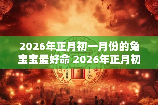 2026年正月初一月份的兔宝宝最好命 2026年正月初一的兔子好吗？