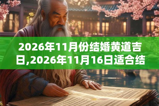 2026年11月份结婚黄道吉日,2026年11月16日适合结婚吗 2026年11月份结婚黄道吉日,2026年11月16日适合结婚吗