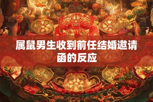 属鼠男生收到前任结婚邀请函的反应