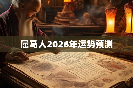 属马人2026年运势预测 属马人2026年运势预测