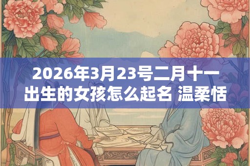 2026年3月23号二月十一出生的女孩怎么起名 温柔恬淡的名字