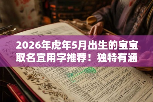 2026年虎年5月出生的宝宝取名宜用字推荐!独特有涵养的名字精选大全! 2026年虎年5月出生的宝宝取名宜用字推荐!独特有涵养的名字精选大全!