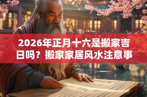 2026年正月十六是搬家吉日吗?搬家家居风水注意事项 2026年正月十六是搬家吉日吗?搬家家居风水注意事项