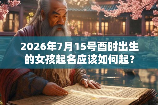 2026年7月15号酉时出生的女孩起名应该如何起？
