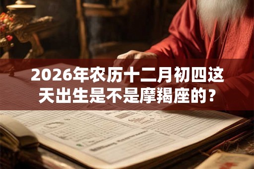 2026年农历十二月初四这天出生是不是摩羯座的？