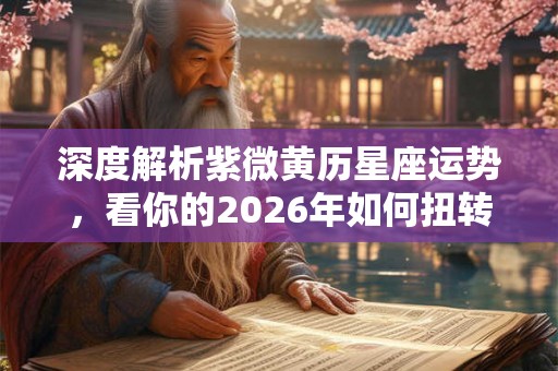深度解析紫微黄历星座运势,看你的2026年如何扭转运势 深度解析紫微黄历星座运势,看你的2026年如何扭转运势