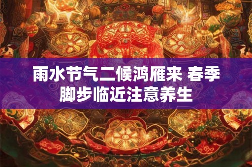 雨水节气二候鸿雁来 春季脚步临近注意养生 雨水节气二候鸿雁来 春季脚步临近注意养生