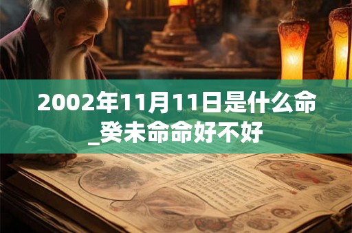 2002年11月11日是什么命_癸未命命好不好
