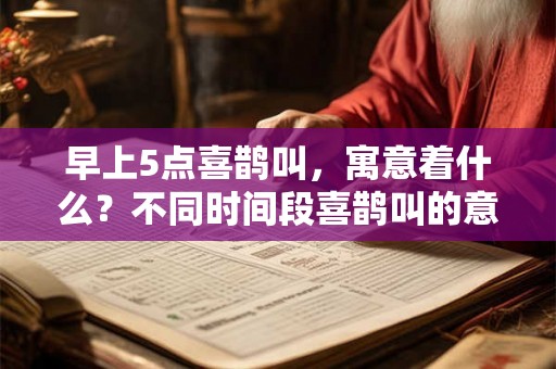 早上5点喜鹊叫,寓意着什么?不同时间段喜鹊叫的意义解析 早上5点喜鹊叫,寓意着什么?不同时间段喜鹊叫的意义解析