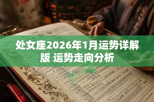 处女座2026年1月运势详解版 运势走向分析