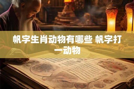 帆字生肖动物有哪些 帆字打一动物