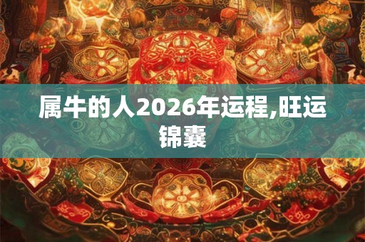属牛的人2026年运程,旺运锦囊 属牛的人2026年运程,旺运锦囊