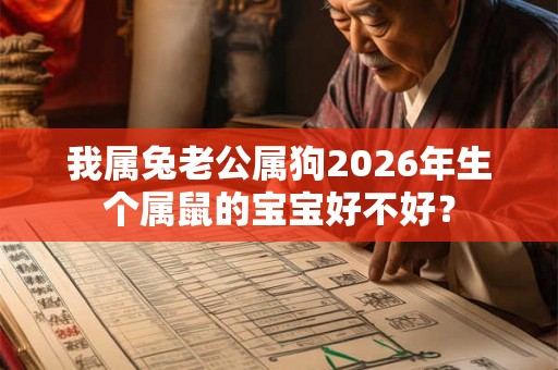 我属兔老公属狗2026年生个属鼠的宝宝好不好？