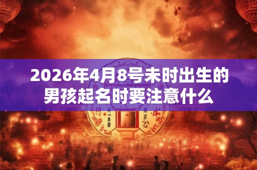 2026年4月8号未时出生的男孩起名时要注意什么 2026年4月8号未时出生的男孩起名时要注意什么