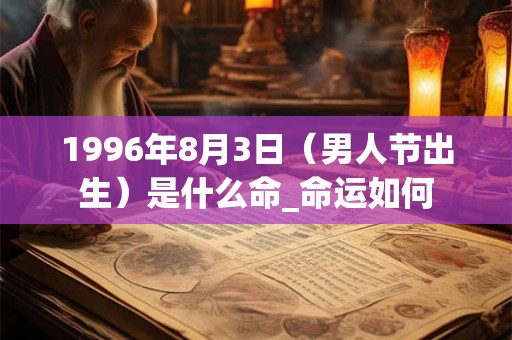 1996年8月3日(男人节出生)是什么命_命运如何 1996年8月3日(男人节出生)是什么命_命运如何