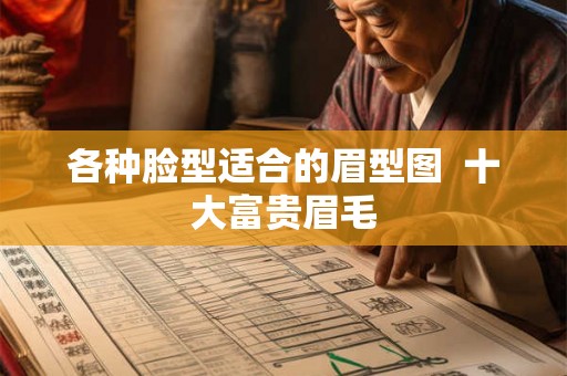 各种脸型适合的眉型图 十大富贵眉毛 各种脸型适合的眉型图 十大富贵眉毛