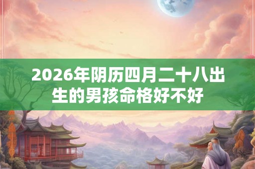 2026年阴历四月二十八出生的男孩命格好不好