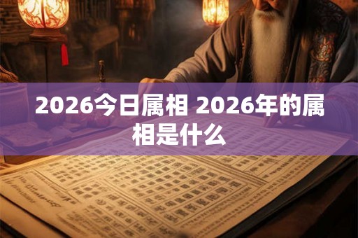 2026今日属相 2026年的属相是什么