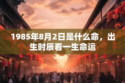 1985年8月2日是什么命,出生时辰看一生命运 1985年8月2日是什么命,出生时辰看一生命运