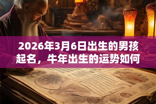 2026年3月6日出生的男孩起名,牛年出生的运势如何? 2026年3月6日出生的男孩起名,牛年出生的运势如何?