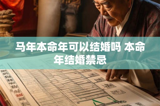 马年本命年可以结婚吗 本命年结婚禁忌