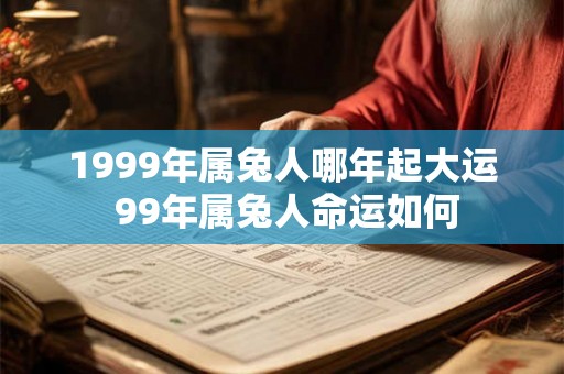 1999年属兔人哪年起大运 99年属兔人命运如何