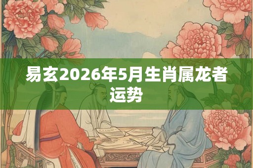 易玄2026年5月生肖属龙者运势
