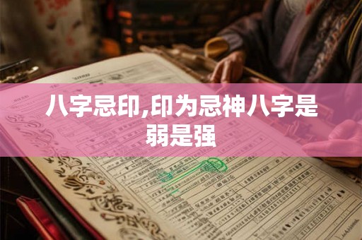 八字忌印,印为忌神八字是弱是强 八字忌印,印为忌神八字是弱是强
