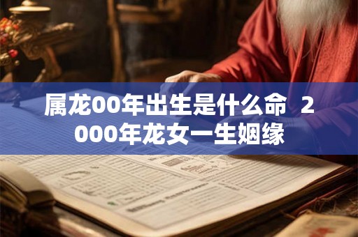 属龙00年出生是什么命 2000年龙女一生姻缘 属龙00年出生是什么命 2000年龙女一生姻缘