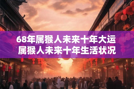 68年属猴人未来十年大运 属猴人未来十年生活状况 68年属猴人未来十年大运 属猴人未来十年生活状况