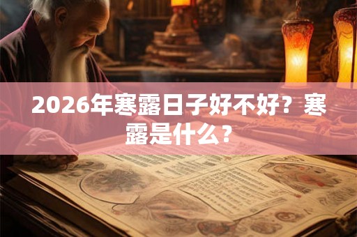 2026年寒露日子好不好？寒露是什么？