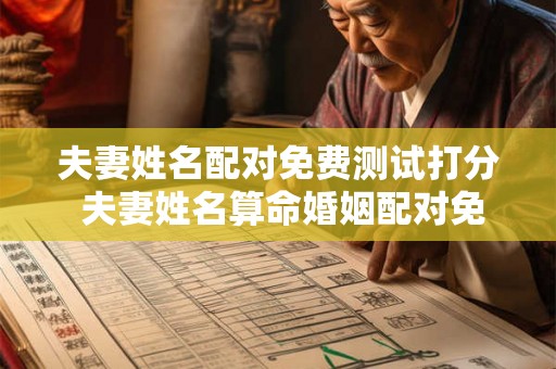 夫妻姓名配对免费测试打分 夫妻姓名算命婚姻配对免费算运势 夫妻姓名配对免费测试打分 夫妻姓名算命婚姻配对免费算运势