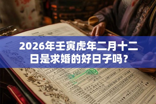 2026年壬寅虎年二月十二日是求婚的好日子吗？