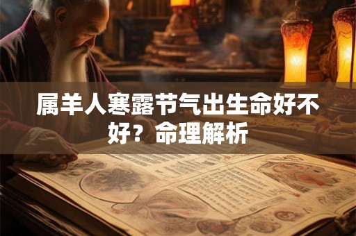属羊人寒露节气出生命好不好?命理解析 属羊人寒露节气出生命好不好?命理解析